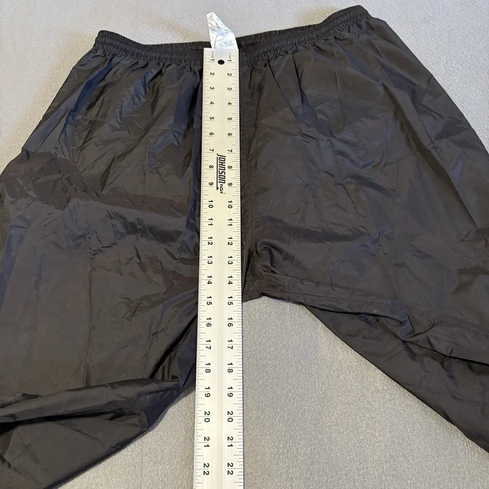 Helly Hansen Packable Hiking Pants Mens XL Black Ankle Zip Wide Leg Baggy Logo